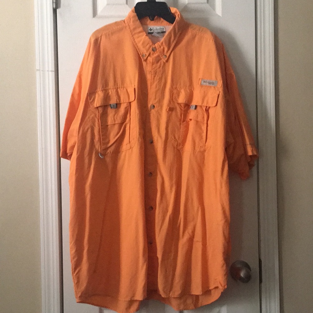 Columbia PFG orange shirt